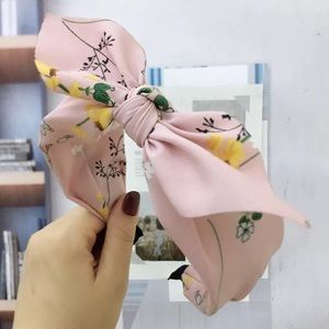 lace floral headband with bow knot 5 colors